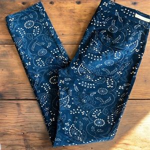 Anthropologie Pilcro And The Letterpress Corduroy Navy Floral Women's Size 29